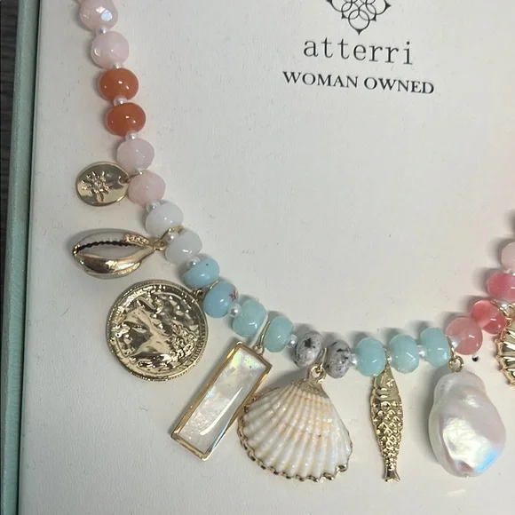 ArteriesOcean Motif Semi-Precious Stone Necklace ✨